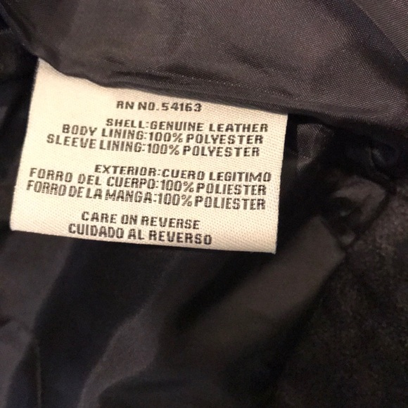 LEVIS black fitted cropped 100% leather coat XS - Picture 8 of 8